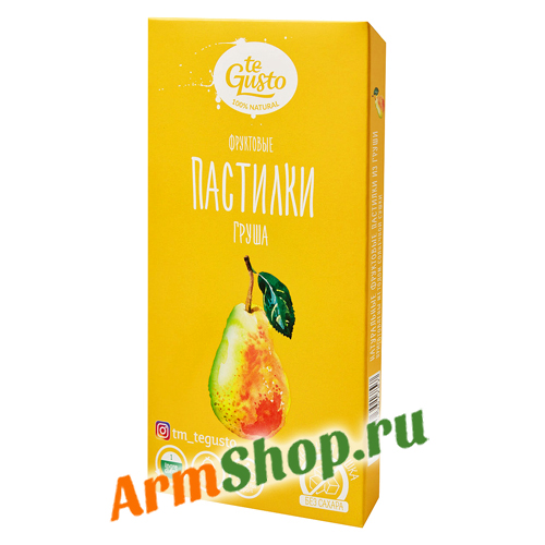 Фруктовые пастилки "Груша" 90 гр "te Gusto"
