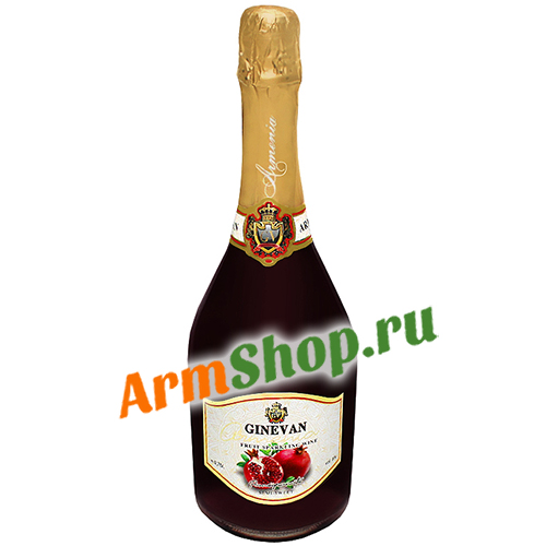 Шампанское Гранатовое полусладкое 0,75л 8% "Гиневан Армения"