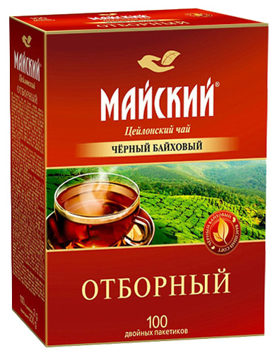 Чай Майский Черный Байховый отборный цейлонский мелколистовой 200г
