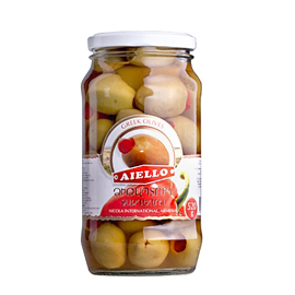 Оливки Aiello фаршированные перцем 520гр