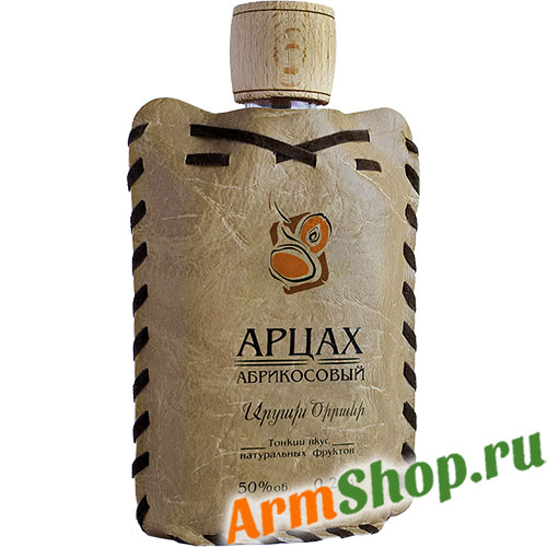 Водка Арцах Абрикосовый в кожаном футляре 0,25л 50% "Оганян Бренди" 
