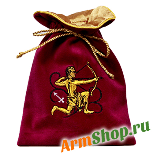 ПОДАРОЧНЫЙ МЕШОЧЕК СО ЗНАКОМ ЗОДИАКА (СТРЕЛЕЦ)