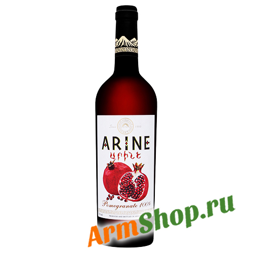 Вино Армянское Гранатовое "АРИНЕ" Красное полусладкое 0,75 л 12% "А.К.З."
