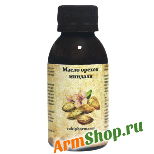 Масло орехов Миндальное 100% 100мл с дозатором ПЭТ "Ваки Фарм"