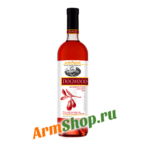 Вино "Араме" Фруктовое Кизиловое Розовое полусладкое 0,75л 11,5%