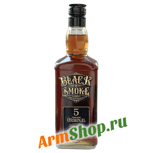 Виски Армянский купажированный "Black Smoke" 5 лет выдержки 40% 0,5 л 40% "А.К.З"