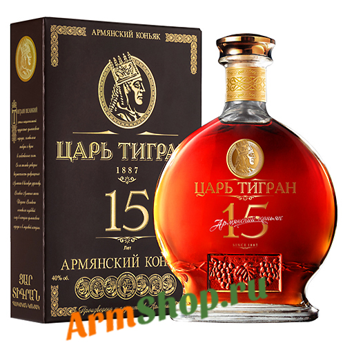 Коньяк ЦАРЬ ТИГРАН 0,7л 40% 15 лет выдержки п/у