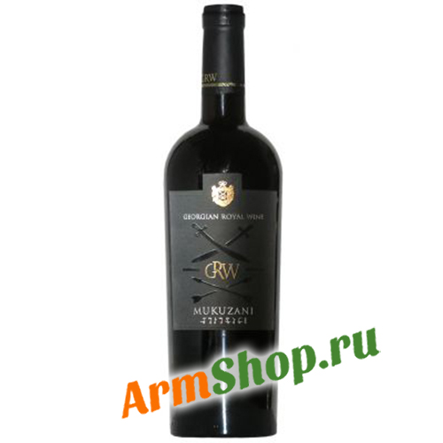 Вино ординарное сортовое "Мукузани" Красное сухое 0,75 л 12% 2019 "Georgian Royal Wine"