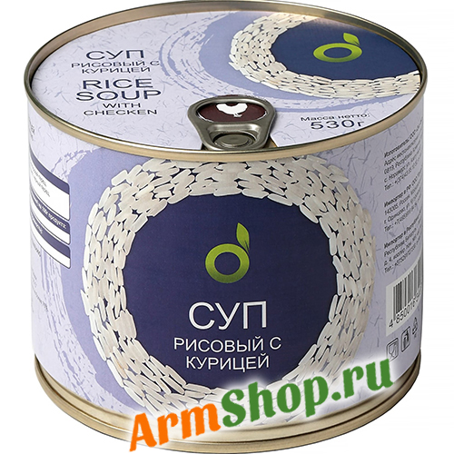 Суп рисовый с курицей 530 гр "ЭКО ФУД"