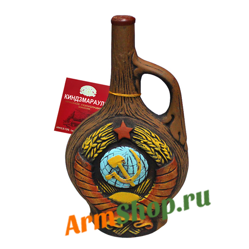 Вино Киндзмараули красное полусладкое "Герб СССР" 1,0л 10,5-13% "Кварельский погреб"