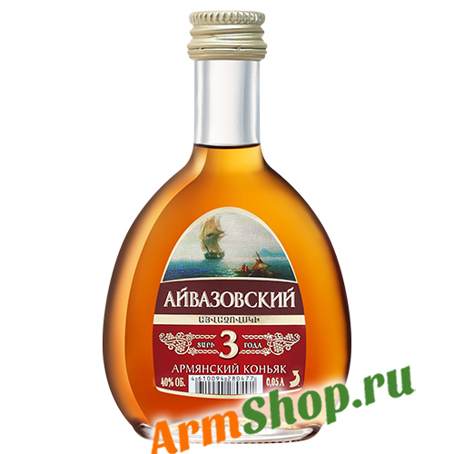 Коньяк Армянский Миньон "Айвазовский" 3 года выдержки 0,05л 40% "МАП"