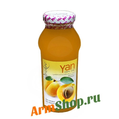 Натуральный Сок Абрикосовый без сахара "Yan" 0,250 л ст. "СИС Натурал"
