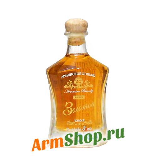 Коньяк Армянский Миньон "Золотой" 3 года выдержки 0,05л 40% "МАП"