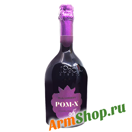 Полусладкий Газированный напиток «ПОМ-ИКС Ежевика» 0,75л, 8 %, «Прошянский КЗ»
