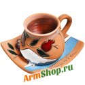Кофейная глиняная чашка "Гранат"