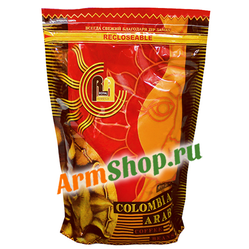 Кофе натуральный жареный в зернах "Colombian Arabica" "Royal Armenia" 450 гр