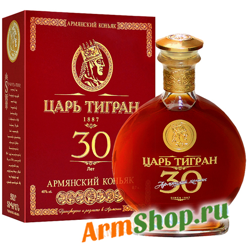 Коньяк ЦАРЬ ТИГРАН 0,7л 40% 30 лет выдержки п/у