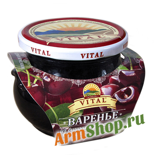 Варенье из Вишни с косточкой 430 гр "VITAL" 