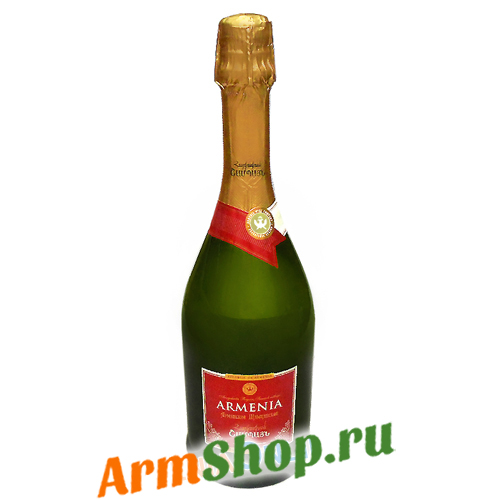Шампанское "Армения" Белое полусладкое 0,75л 13% “Armenia Wine”