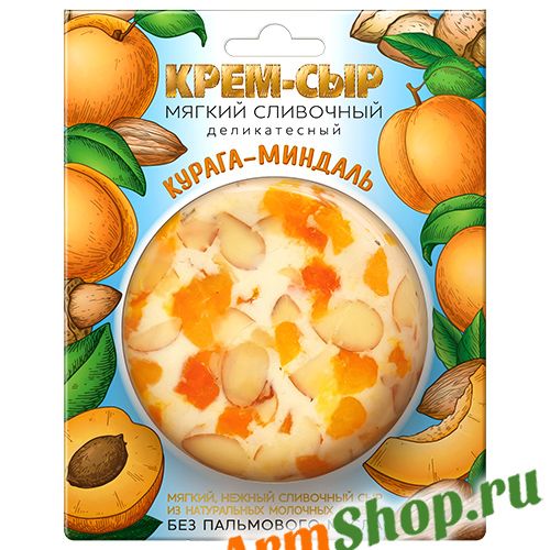 Сливочный Крем-сыр Курага-Миндаль 120 гр "AMYGA"