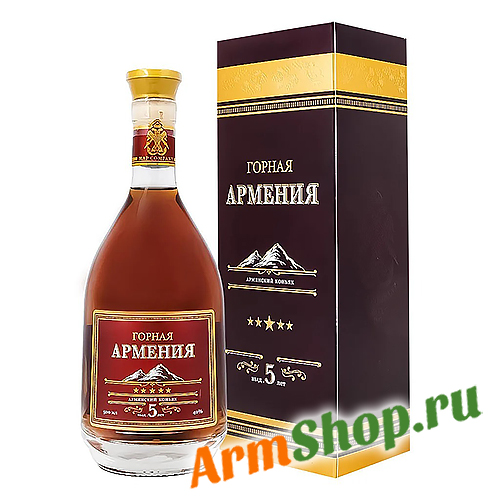 Армянский Коньяк "Горная Армения" 5 лет выдержки 0,5л 40% в п/у "МАП"