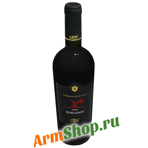 Кахетинское Красное Вино сухое "Мукузани" 0,75л 12% "GRV"