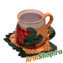 Кофейная глиняная чашка "Виноград"