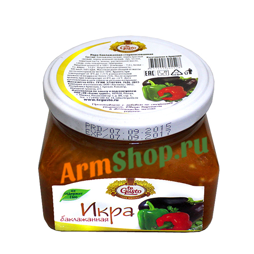 Икра Баклажановая 430 гр te Gusto