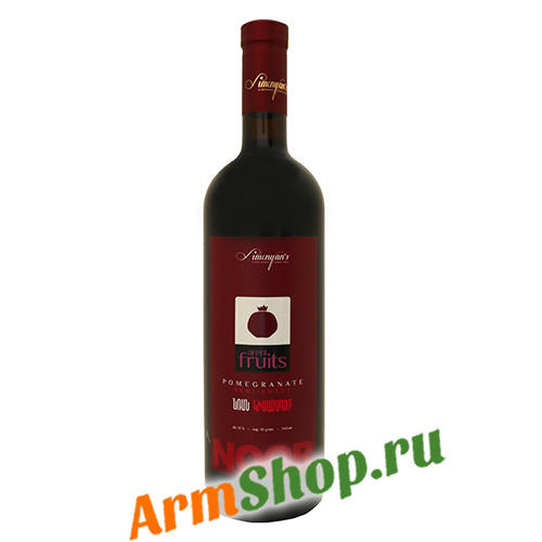 Вино Армянское "Areni fruits" Гранатовое Красное полусладкое 0,75л 12% "Аренийский ВЗ"