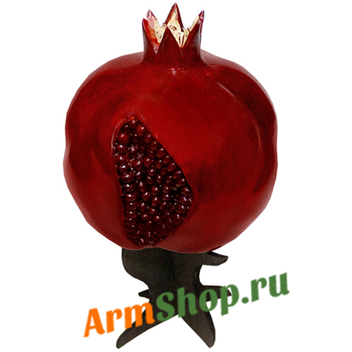 Деревянный Гранат на подставке / большой