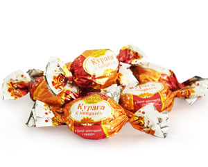 Конфеты Grand Dian Курага с миндалем в шоколадной глазури 3кг