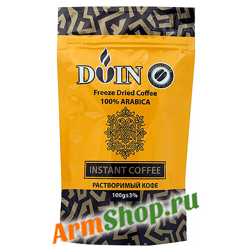 Растворимый Кофе "DVIN" 100 гр ± 3% «Gold Ararat Product»