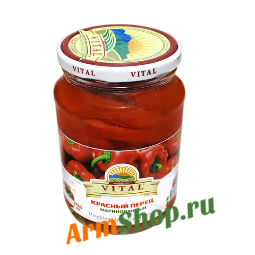 Красный перец маринованный 720 гр "VITAL"