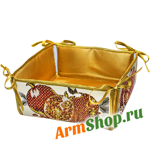 Сухарница - хлебница "Гранат" 20х20 см 