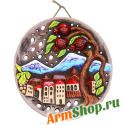 Тарелка настенная керамическая из Армении (гора Арарат)