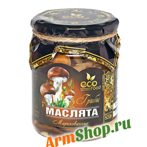 Маслята маринованные 520 гр "Эко Фуд"
