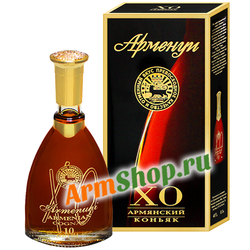 Армянский Коньяк Арменуи 0,5л 40% 10 лет выдержки п/у "Прошянский КЗ"