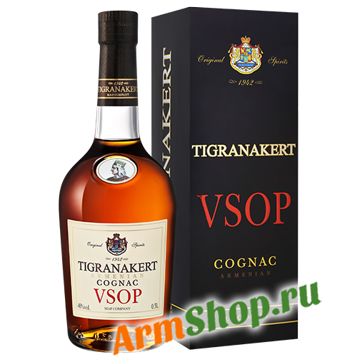 Армянский Коньяк "TIGRANAKERT" V.S.O.P выдержанный 6 лет 0,5л 40% п/у "МАП"