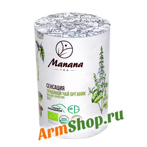Травяной чай органик Сенсация "MANANA" 50 гр "Файн Фуд"