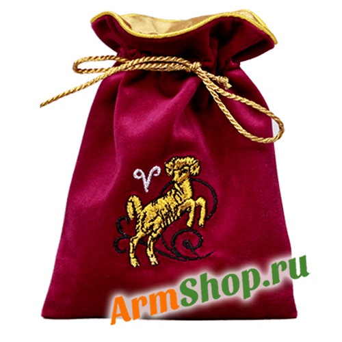 ПОДАРОЧНЫЙ МЕШОЧЕК СО ЗНАКОМ ЗОДИАКА (ОВЕН)