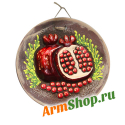 Тарелка настенная керамическая из Армении (два граната)