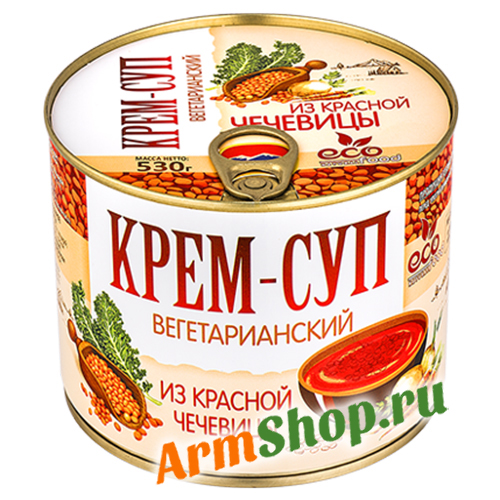 Вегетарианский крем-суп из красной чечевицы 530 гр "ЭКО ФУД"