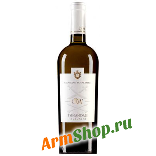 Вино выдержанное сортовое "Цинандали" Белое сухое 0,75 л 12% 2019 "Georgian Royal Wine"