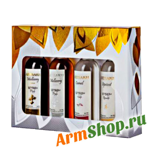 Подарочный Набор Армянская водка "Арцах" 1*4 0,05л "Оганян Бренди" 