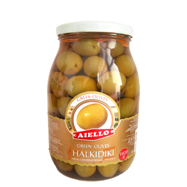 Зеленые оливки Aiello Halkidiki 1020г.
