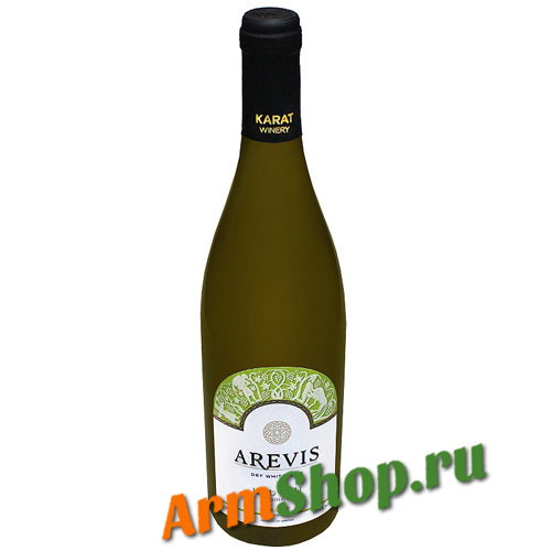 Вино белое сухое АРЕВИС 0,75л 13,5%, Карат