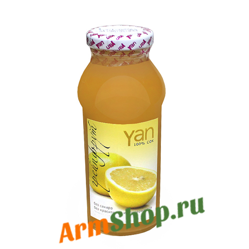 Натуральный Сок Грейпфрутовый без сахара "Yan" 0,250 л ст. "СИС Натурал"