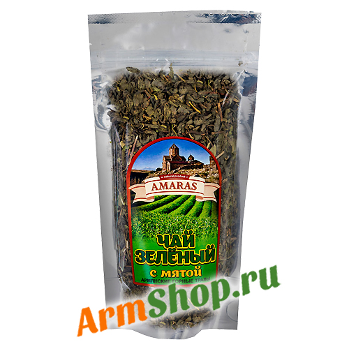 Зеленый чай с Мятой 60 гр "Amaras"