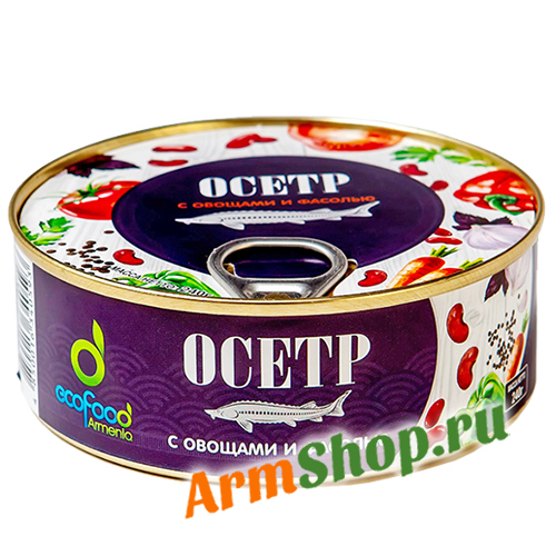 Осетр с фасолью и овощами 240 гр "ЭКО ФУД"