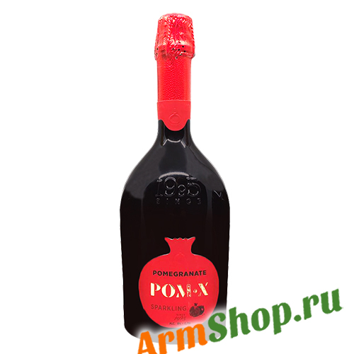 Полусладкий Газированный напиток «ПОМ-ИКС Гранат» 0,75л, 8 %, «Прошянский КЗ»